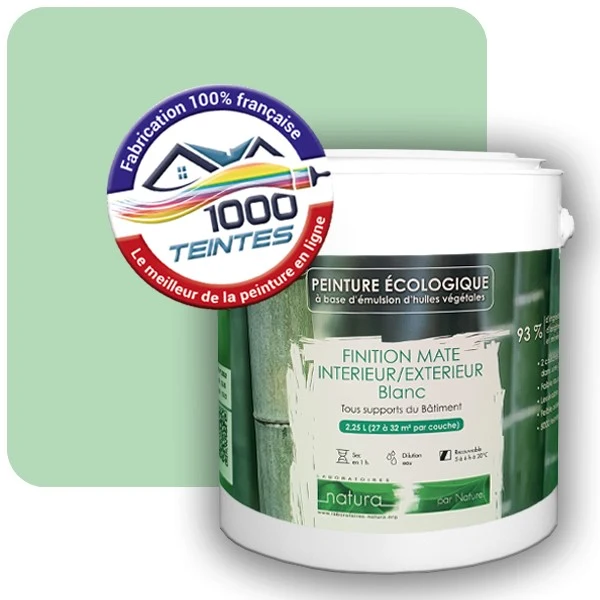 Peinture Natura Tassili® Les Verts (Mille Teintes E11-42) Intérieur/Extérieur MAT