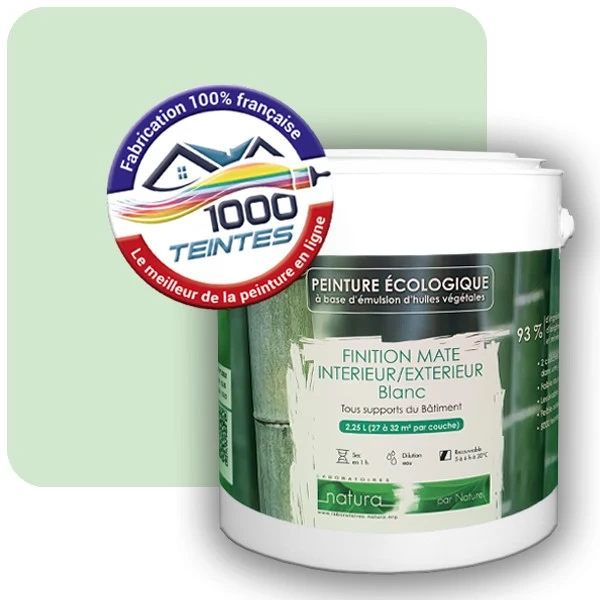 Peinture Natura Tassili® Les Verts (Mille Teintes E11-41) Intérieur/Extérieur MAT