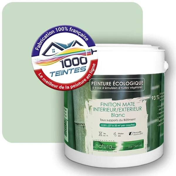 Peinture Natura Tassili® Les Verts (Mille Teintes E11-51) Intérieur/Extérieur MAT