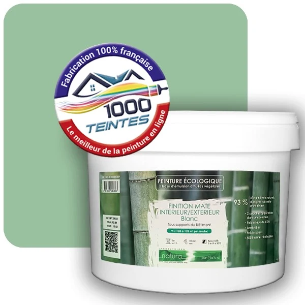 Peinture Natura Tassili® Les Verts (Mille Teintes E11-48) Intérieur/Extérieur MAT