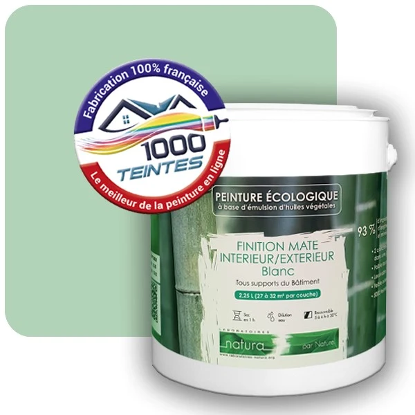 Peinture Natura Tassili® Les Verts (Mille Teintes E11-47) Intérieur/Extérieur MAT