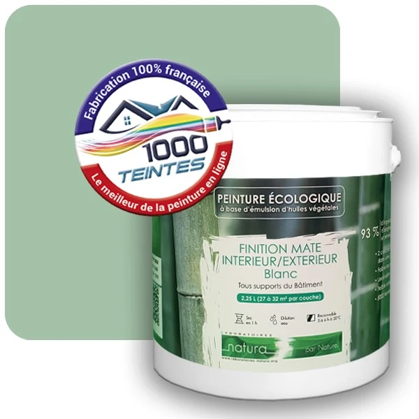 Peinture Natura Tassili® Les Verts (Mille Teintes E11-53) Intérieur/Extérieur MAT