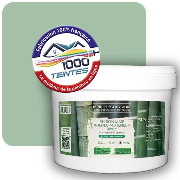 Peinture Natura Tassili® Les Verts (Mille Teintes E11-53) Intérieur/Extérieur MAT