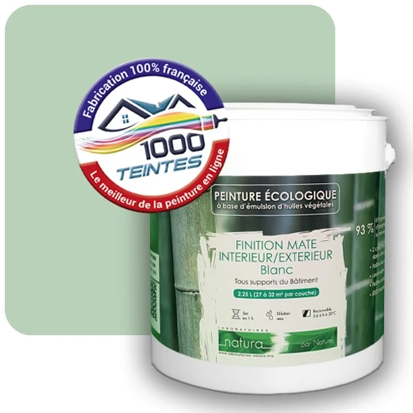 Peinture Natura Tassili® Les Verts (Mille Teintes E11-52) Intérieur/Extérieur MAT