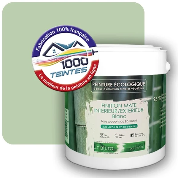 Peinture Natura Tassili® Les Verts (Mille Teintes E11-7) Intérieur/Extérieur MAT