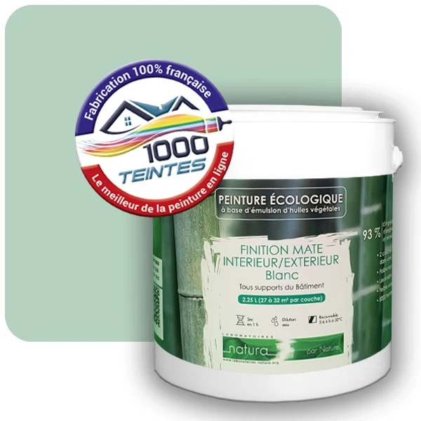 Peinture Natura Tassili® Les Verts (Mille Teintes E12-32) Intérieur/Extérieur MAT
