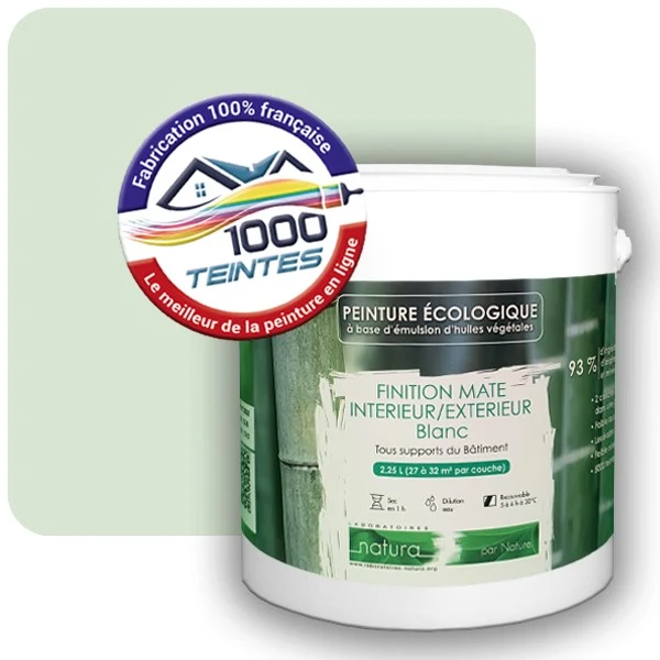 Peinture Natura Tassili® Les Verts (Mille Teintes E12-31) Intérieur/Extérieur MAT