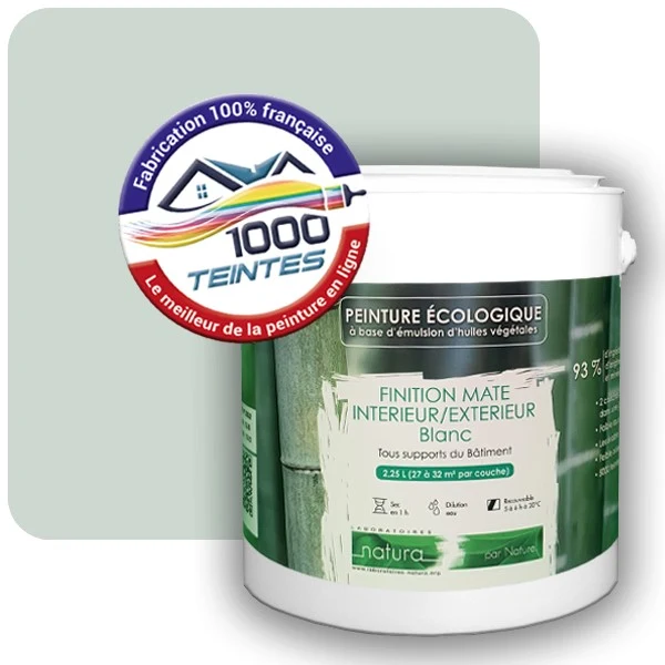 Peinture Natura Tassili® Les Verts (Mille Teintes E12-37) Intérieur/Extérieur MAT