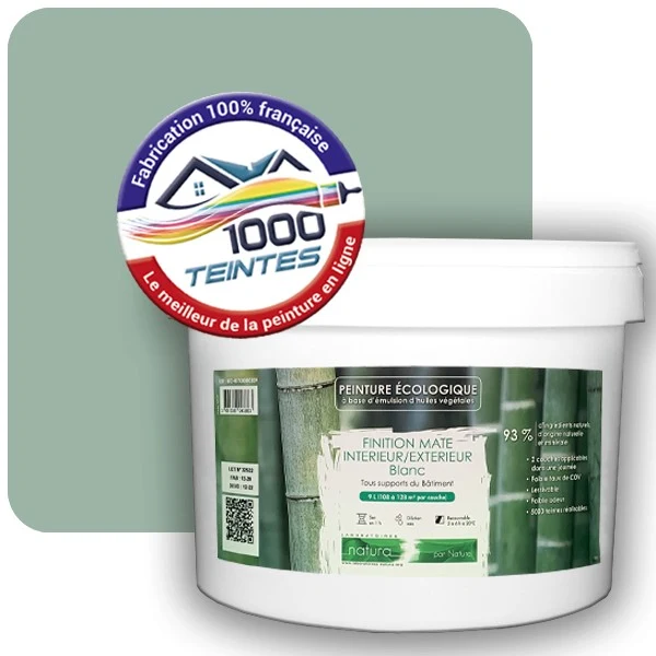 Peinture Natura Tassili® Les Verts (Mille Teintes E12-38) Intérieur/Extérieur MAT