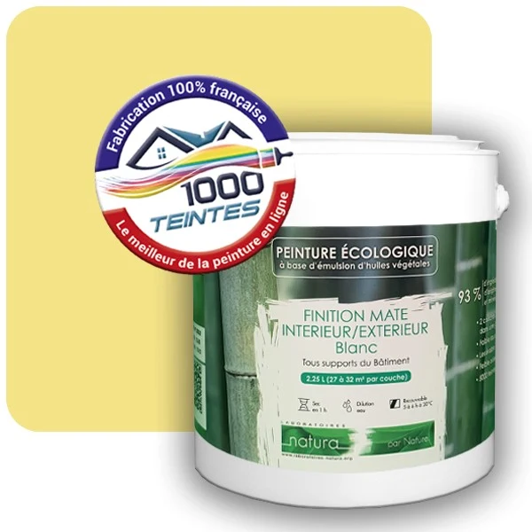 Peinture Natura Tassili® Les Jaunes (Mille Teintes E7-42) Intérieur/Extérieur MAT