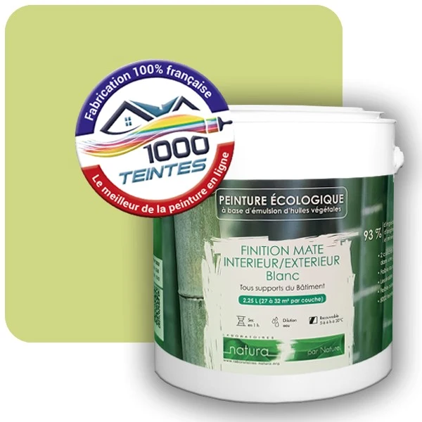 Peinture Natura Tassili® Les Verts (Mille Teintes E9-2) Intérieur/Extérieur MAT