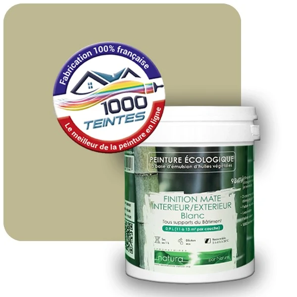 Peinture Natura Tassili® Les Verts (Mille Teintes E9-32) Intérieur/Extérieur MAT