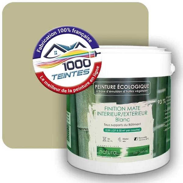 Peinture Natura Tassili® Les Verts (Mille Teintes E9-32) Intérieur/Extérieur MAT
