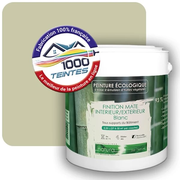 Peinture Natura Tassili® Les Verts (Mille Teintes E9-52) Intérieur/Extérieur MAT