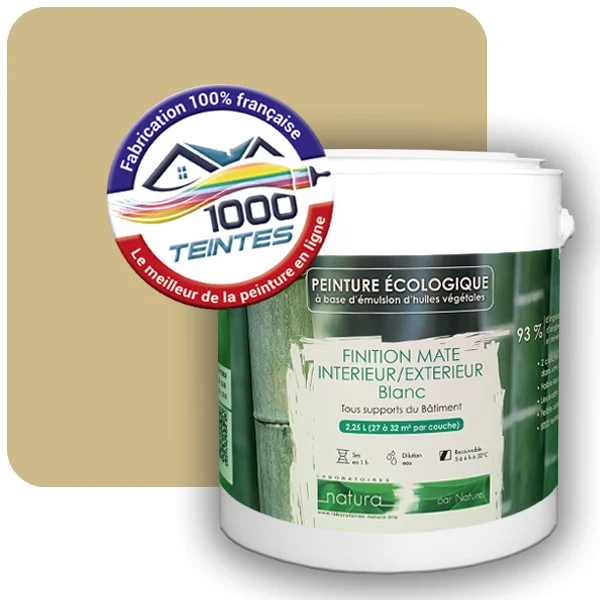 Peinture Natura Tassili® Beige Vert (RAL Classic 1000) Intérieur/Extérieur MAT