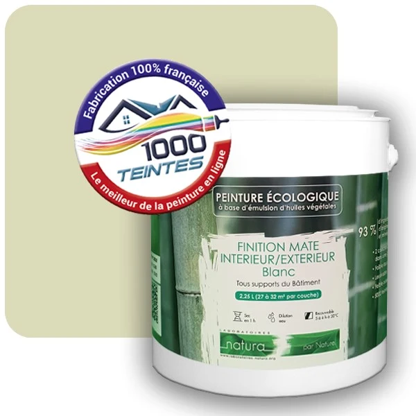 Peinture Natura Tassili® Les Verts (Mille Teintes E9-7) Intérieur/Extérieur MAT