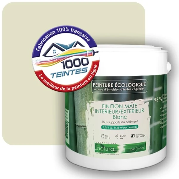 Peinture Natura Tassili® Les Verts (Mille Teintes E9-6) Intérieur/Extérieur MAT
