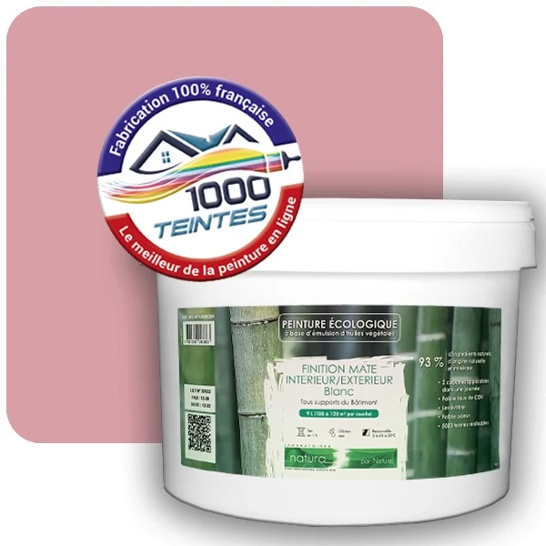 Peinture Natura Tassili® Rose Clair (RAL Classic 3015) Intérieur/Extérieur MAT