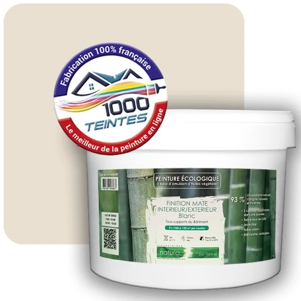 Peinture Natura Tassili® Blanc Crème (RAL Classic 9001) Intérieur/Extérieur MAT