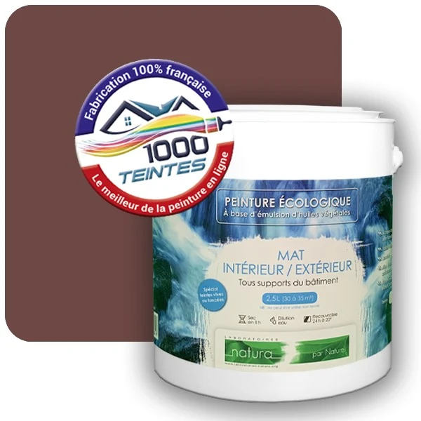Peinture Natura Tassili® Les Rouges pleins (Mille Teintes E25-14) Intérieur/Extérieur MAT