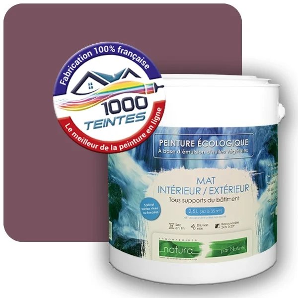 Peinture Natura Tassili® Les Rouges pleins (Mille Teintes E25-10) Intérieur/Extérieur MAT