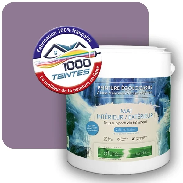 Peinture Natura Tassili® Les Violets (Mille Teintes E15-54) Intérieur/Extérieur MAT