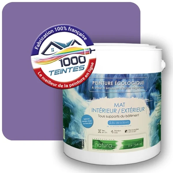 Peinture Natura Tassili® Les Violets (Mille Teintes E15-50) Intérieur/Extérieur MAT