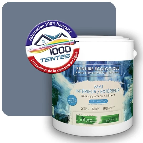 Peinture Natura Tassili® Les Bleus (Mille Teintes E14-59) Intérieur/Extérieur MAT