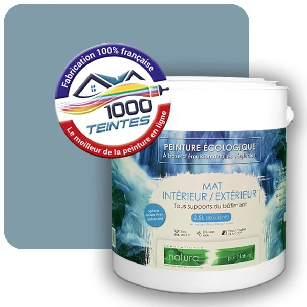Peinture Natura Tassili® Les Bleus (Mille Teintes E13-59) Intérieur/Extérieur MAT