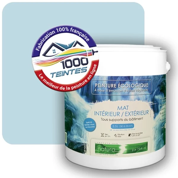 Peinture Natura Tassili® Les Bleus (Mille Teintes E13-46) Intérieur/Extérieur MAT