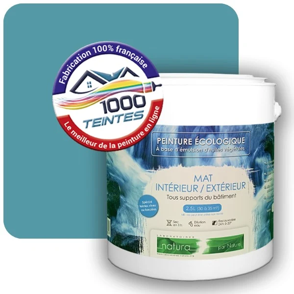 Peinture Natura Tassili® Les Bleus (Mille Teintes E13-34) Intérieur/Extérieur MAT