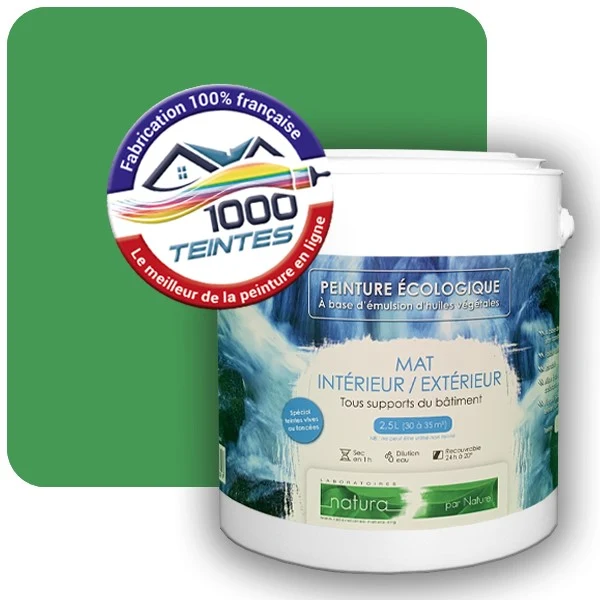Peinture Natura Tassili® Les Verts (Mille Teintes E11-45) Intérieur/Extérieur MAT