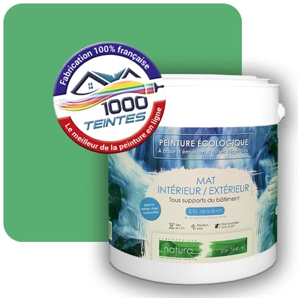 Peinture Natura Tassili® Les Verts (Mille Teintes E11-44) Intérieur/Extérieur MAT