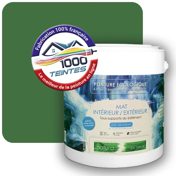 Peinture Natura Tassili® Les Verts (Mille Teintes E11-30) Intérieur/Extérieur MAT