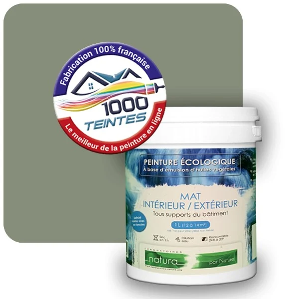 Peinture Natura Tassili® Les Verts (Mille Teintes E11-18) Intérieur/Extérieur MAT
