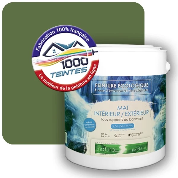 Peinture Natura Tassili® Les Verts (Mille Teintes E10-55) Intérieur/Extérieur MAT