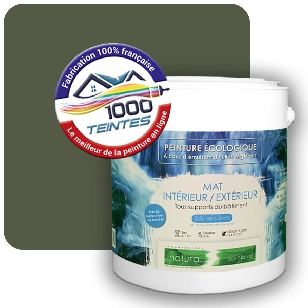Peinture Natura Tassili® Les Verts (Mille Teintes E10-39) Intérieur/Extérieur MAT