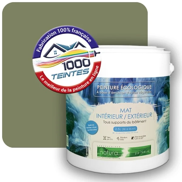 Peinture Natura Tassili® Les Verts (Mille Teintes E10-38) Intérieur/Extérieur MAT