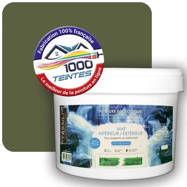 Peinture Natura Tassili® Les Verts (Mille Teintes E10-35) Intérieur/Extérieur MAT