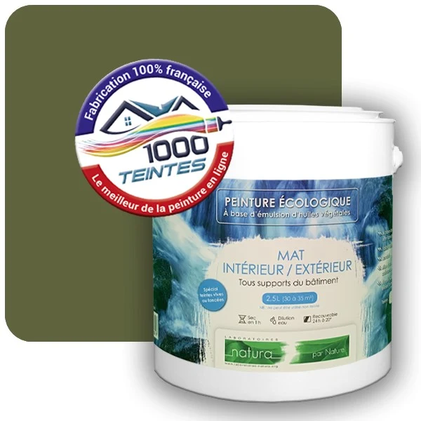 Peinture Natura Tassili® Les Verts (Mille Teintes E10-15) Intérieur/Extérieur MAT