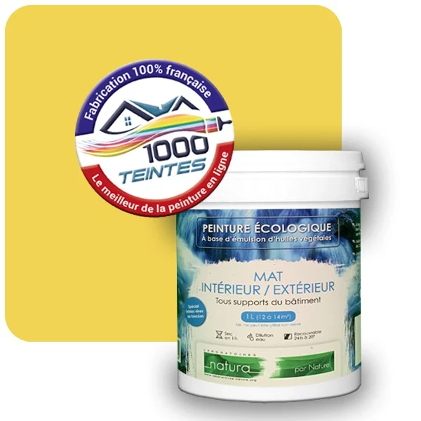 Peinture Natura Tassili® Les Jaunes (Mille Teintes E7-43) Intérieur/Extérieur MAT