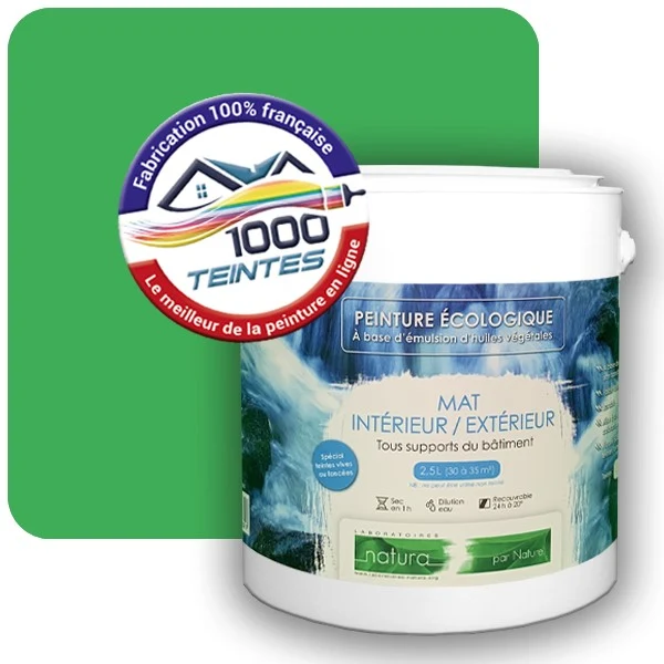 Peinture Natura Tassili® Les Verts (Mille Teintes E11-24) Intérieur/Extérieur MAT