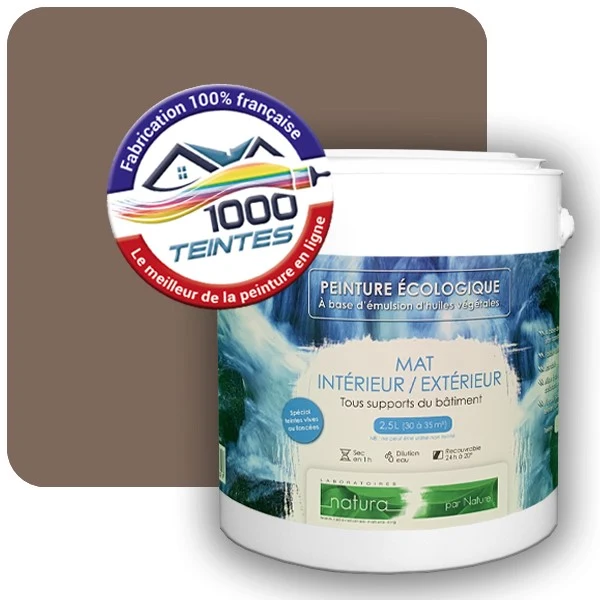 Peinture Natura Tassili® Les Bruns pleins (Mille Teintes E25-39) Intérieur/Extérieur MAT