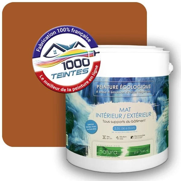 Peinture Natura Tassili® Brun Orangé (RAL Classic 8023) Intérieur/Extérieur MAT