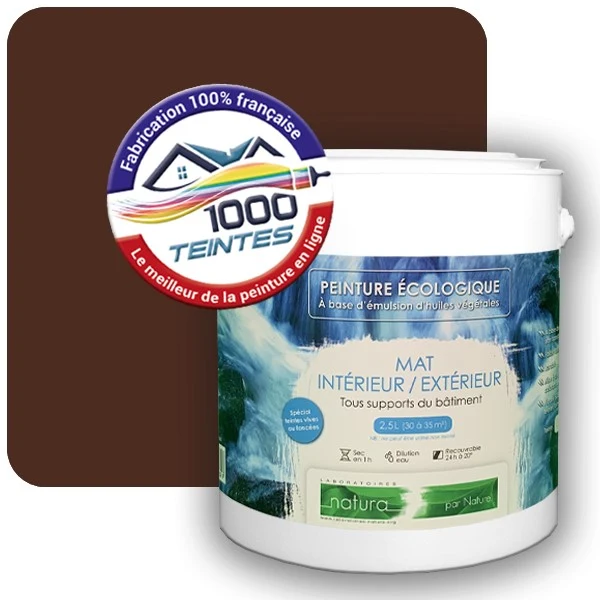 Peinture Natura Tassili® Brun Acajou (RAL Classic 8016) Intérieur/Extérieur MAT