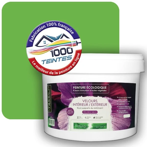 Peinture Natura Tassili® Les Verts (Mille Teintes E10-44) Intérieur/Extérieur VELOURS