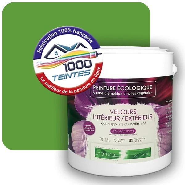 Peinture Natura Tassili® Les Verts (Mille Teintes E10-30) Intérieur/Extérieur VELOURS
