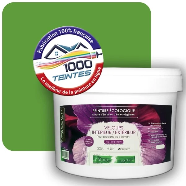 Peinture Natura Tassili® Les Verts (Mille Teintes E10-30) Intérieur/Extérieur VELOURS