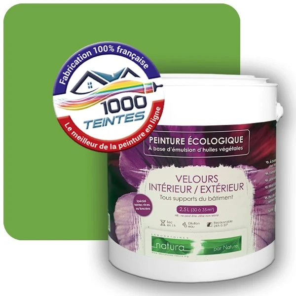 Peinture Natura Tassili® Les Verts (Mille Teintes E10-29) Intérieur/Extérieur VELOURS