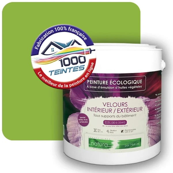 Peinture Natura Tassili® Les Verts (Mille Teintes E10-4) Intérieur/Extérieur VELOURS